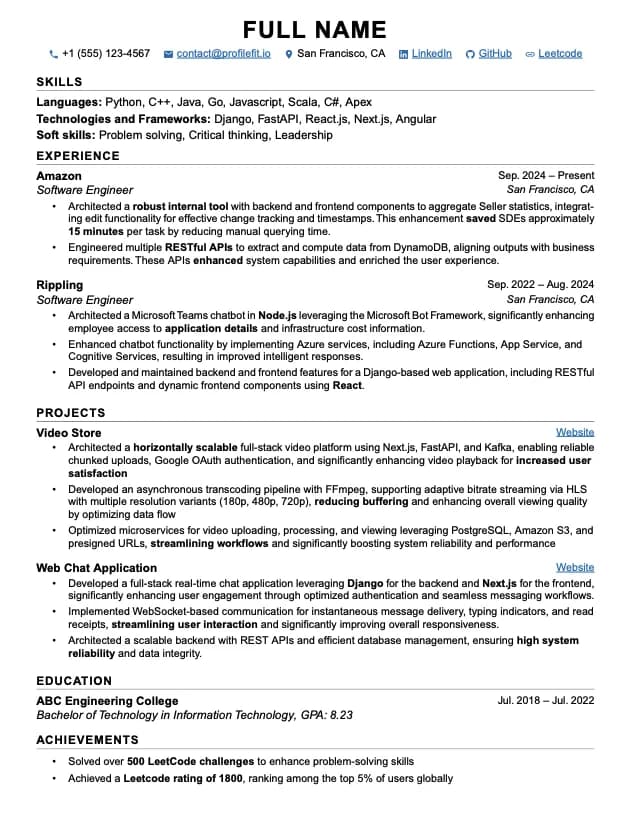 Professional Resume Template